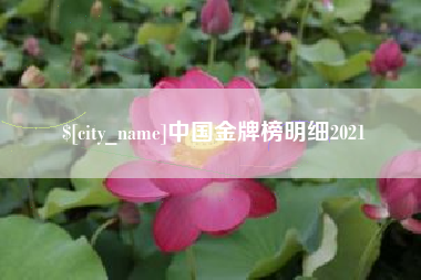 安徽中国金牌榜明细2021