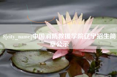 安徽中国消防救援学院辽宁招生简章公示