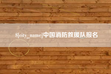 安徽中国消防救援队报名