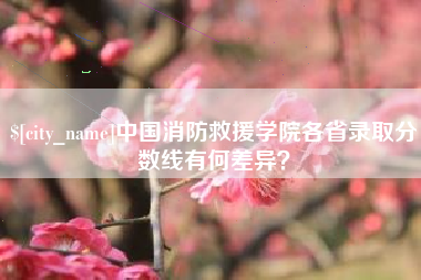 安徽中国消防救援学院各省录取分数线有何差异？