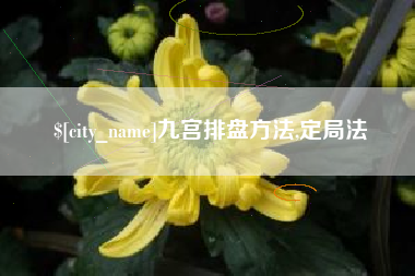 安徽九宫排盘方法,定局法