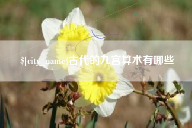 安徽古代的九宫算术有哪些
