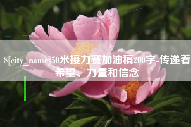 安徽50米接力赛加油稿200字-传递着希望、力量和信念