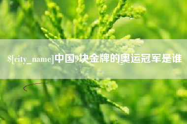 安徽中国9块金牌的奥运冠军是谁