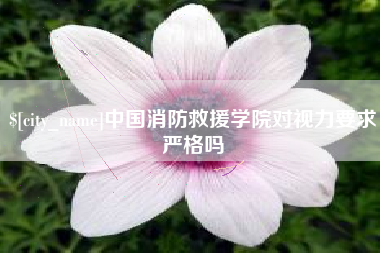 安徽中国消防救援学院对视力要求严格吗