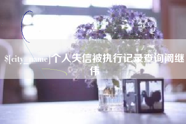 安徽个人失信被执行记录查询阚继伟