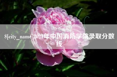 安徽2021年中国消防学院录取分数线