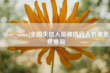 安徽全国失信人员被执行人名单免费查询