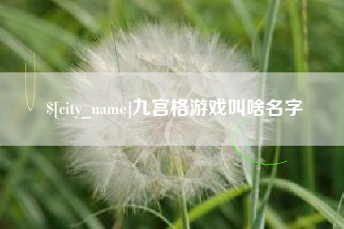 安徽九宫格游戏叫啥名字