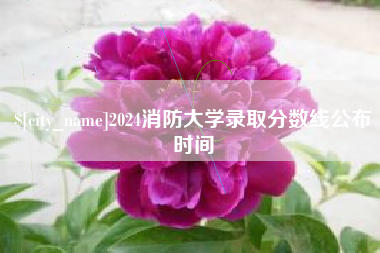 安徽2024消防大学录取分数线公布时间