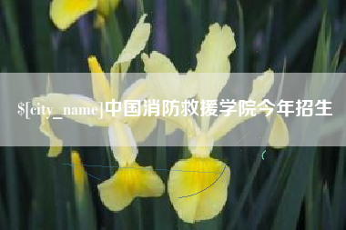 安徽中国消防救援学院今年招生