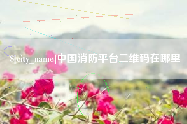 安徽中国消防平台二维码在哪里