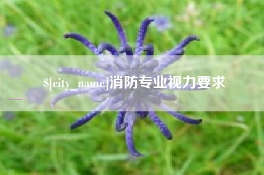 安徽消防专业视力要求