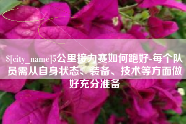 安徽5公里接力赛如何跑好-每个队员需从自身状态、装备、技术等方面做好充分准备