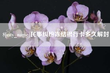 安徽民事纠纷冻结银行卡多久解封