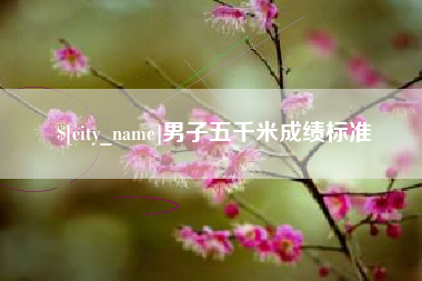 安徽男子五千米成绩标准