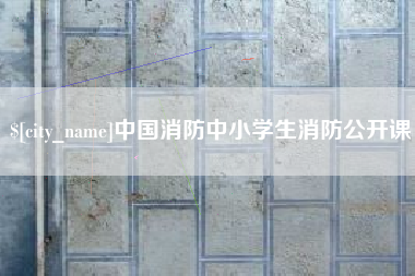 安徽中国消防中小学生消防公开课
