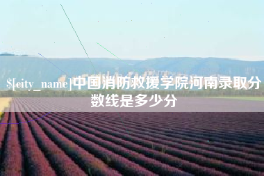 安徽中国消防救援学院河南录取分数线是多少分