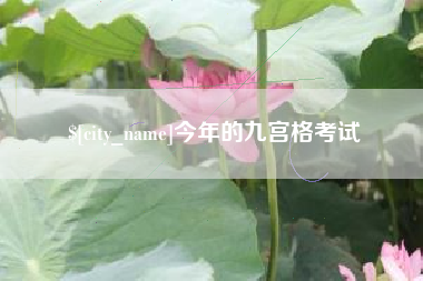 安徽今年的九宫格考试