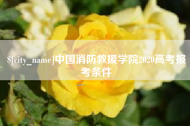 安徽中国消防救援学院2020高考报考条件