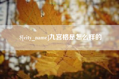 安徽九宫格是怎么样的