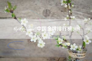安徽中国金牌排行榜2024