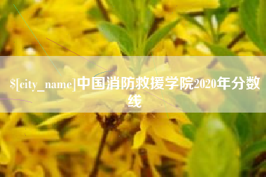 安徽中国消防救援学院2020年分数线
