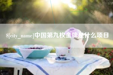 安徽中国第九枚金牌是什么项目